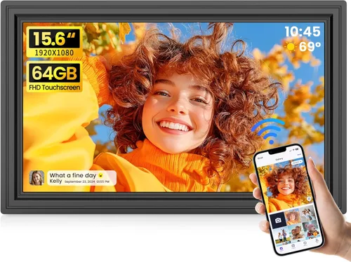 Miniatura 9 de Marco de fotos digital Uhale con WiFi de 10.1 pulgadas con almacenamiento de 32GB, marcos de fotos electrónicos con pantalla táctil IPS HD de 1280 x