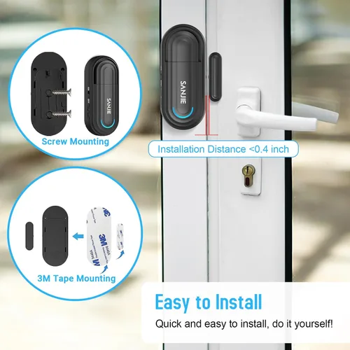 Miniatura 8 de Alarmas para puerta de piscina para seguridad del hogar, volumen de 0 a 120 dB ajustable con 4 modos, alarma de puerta inalámbrica con control