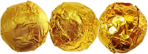 Miniatura 5 de 500pcs Golden Chocolate Candy Foil Candy Wrappers Papel de aluminio para papel de embalaje de papel de embalaje de papel de aluminio