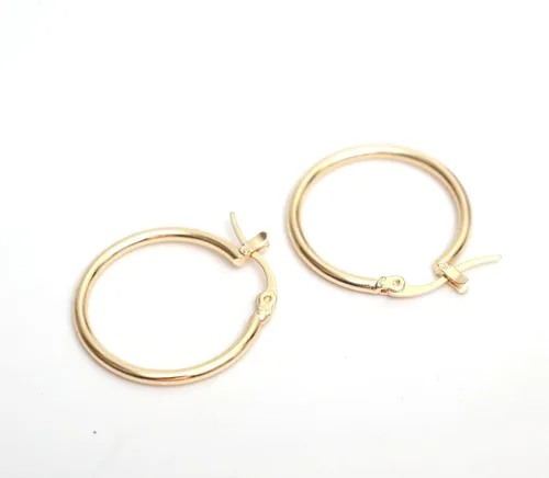 Miniatura 34 de Gempires - Aretes ligeros y gruesos, delicados y minimalistas, hipoalergénicos, chapados en oro, sin deslustre, diseño clásico, para uso diario