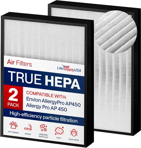 Miniatura 9 de AP450 - Filtro HEPA de repuesto compatible con purificadores de aire Envion AllergyPro AP450 Allergy Pro AP 450 LifeSupplyUSA