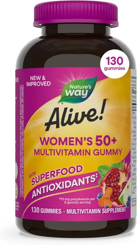 Miniatura 9 de Nature's Way Alive! Suplemento multivitamínico completo, para mujeres de más de 50 años, 60 gominolas