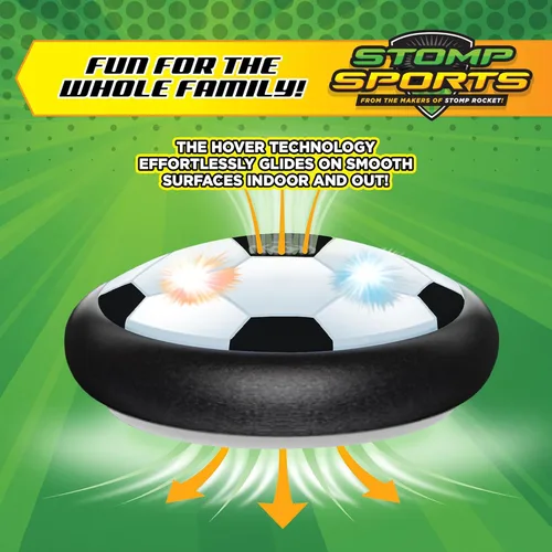 Miniatura 3 de Hover Soccer 2 Pack de los creadores de Stomp Rocket – Juguete de fútbol de aire en interiores con luces LED y parachoques acolchados para niños