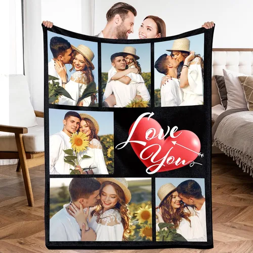 Miniatura 25 de Manta personalizada con texto fotográfico, manta personalizada con imágenes para adultos, manta personalizada con mis propias fotos, manta 1 foto-1