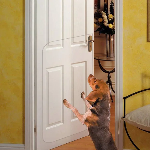 Miniatura 8 de In hand Protector transparente de arañazos para puerta de mascotas, protege tus muebles, cubierta flexible de lujo resistente