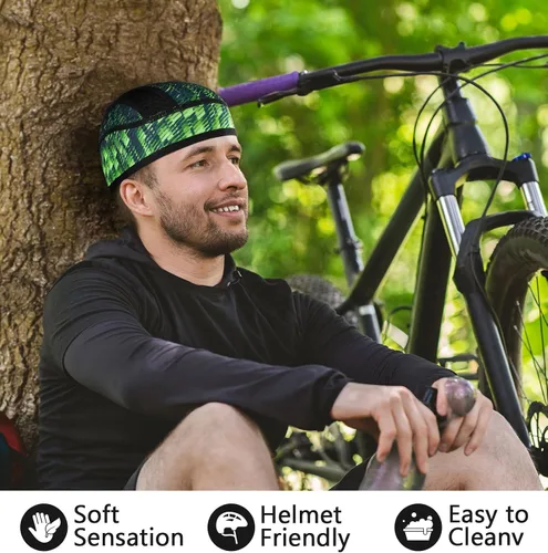 Miniatura 14 de Gorro con forro para casco de calavera, malla de enfriamiento para hombres y mujeres, se adapta debajo de los cascos