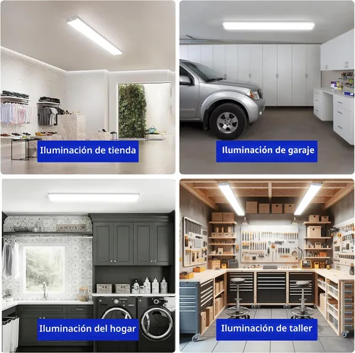 Miniatura 9 de hykolity Luz envolvente LED de 4 pies, 40 W, 4400 lm, 4000 K, [equivalente a 2 lámparas fluorescentes de 32 W], lámpara LED envolvente de 4 pies