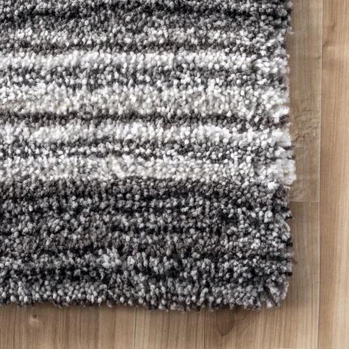 Miniatura 4 de nuLOOM Classie - Alfombra de pelo largo, tejida a mano, 3 x 5 pies, ovalada, gris multicolor