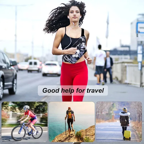 Miniatura 7 de Kamo Fanny Pack, Riñonera Mochila Impermeable Durable Poliéster Pequeño para el aire libre Ligero bolsa cruzada, bolso de día para Mujeres Hombres