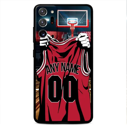 Miniatura 24 de Nombre y número personalizados, camiseta de baloncesto de Los Ángeles, funda de silicona líquida para Samsung Galaxy Note 20/20 Ultra 10 Pro Note 9