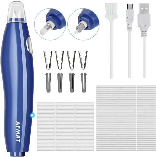 Miniatura 8 de AFMAT Borrador Eléctrico para Artistas, Kit de Borrador Eléctrico Recargable, 140 Repuestos para Dibujo Técnico, Borrador de Lápiz Eléctrico