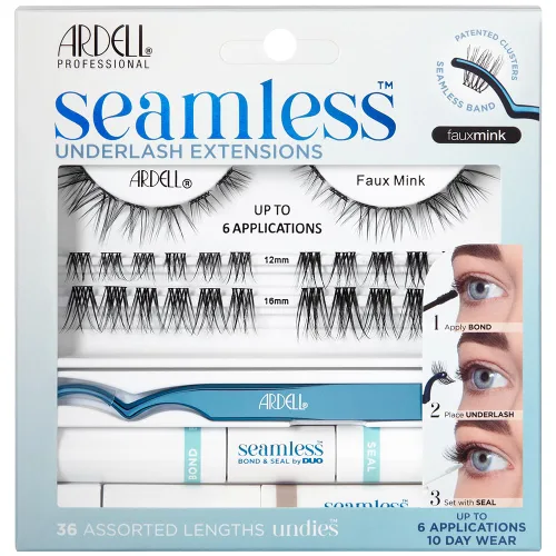 Miniatura 22 de Kit de Recarga de Extensiones de Pestañas Sin Costuras Ardell, Wispies - 32 Longitudes de Racimo Surtidas, Racimos de Pestañas DIY Personalizables