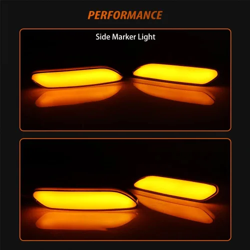 Miniatura 5 de ADIIL Lente transparente ámbar Full LED Front Fender Turn Signal Side Marker Lights Compatible con MINI Cooper R60 Countryman R61 Paceman 2011-2016
