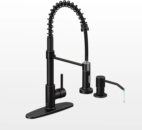 Miniatura 13 de Grifo de cocina, grifos de fregadero de cocina comercial con rociador extraíble, grifos de acero inoxidable para fregaderos de cocina, cabezal