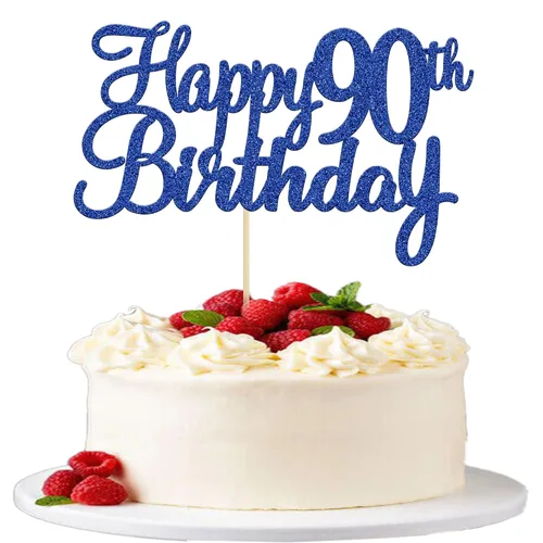 Miniatura 10 de Gyufise 1 decoración para pastel de cumpleaños número 10 con purpurina azul para tarta de 10 años de edad, decoraciones fabulosas para tartas