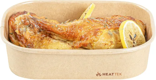 Miniatura 8 de Restaurantware Recipiente para llevar para microondas, 25 unidades, 16.9 onzas, caja de alimentos apta para horno, diseño resistente Kraft