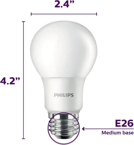 Miniatura 3 de Philips - Bombilla LED A19 equivalente a 75 vatios, no regulable, E26, luz blanca suave (2700 K), paquete de 16