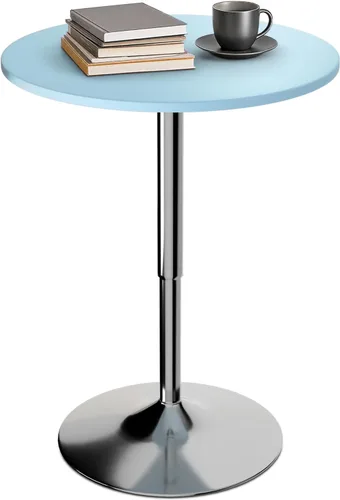 Miniatura 11 de Athena Collection Mesa redonda de bar de 27.5 a 36 pulgadas de altura ajustable, mesa de cóctel de altura de barra con base de metal giratoria, mesa