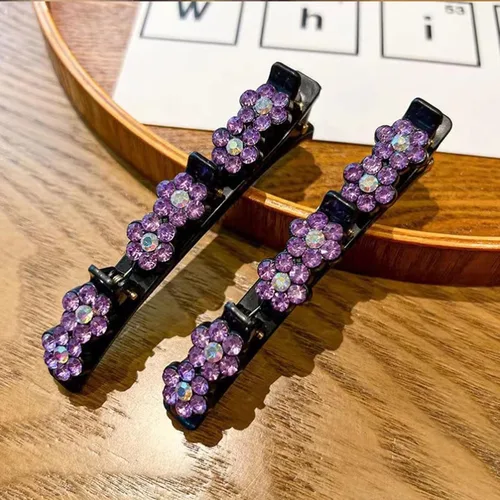 Miniatura 7 de 3 piezas de banda de doble capa, diadema trenzada, horquilla de cocodrilo, pinzas para el cabello, flequillo mágico, horquilla para el cabello