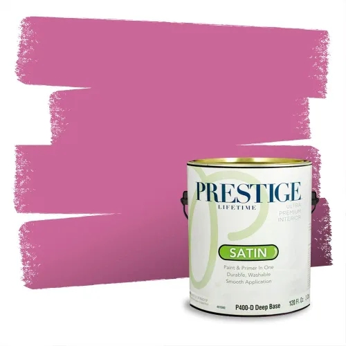 Miniatura 707 de Prestige Paints Pintura exterior e imprimación en uno, 1 galón, plano, coincidencia comparable de Valspar* Amber Rose*