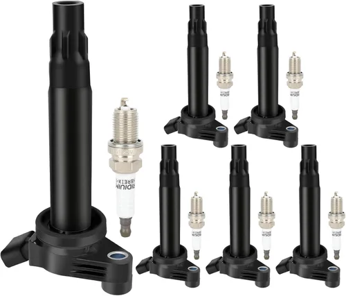 Miniatura 4 de Bobinas de la bobina de ignición y bujías UF506 del iridio para Toyota Solara Sienna 2004-2008 3.3L V6