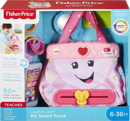 Miniatura 6 de Fisher-Price Laugh & Learn My Smart Purse, rosa, juguete musical para bebé