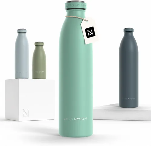 Miniatura 75 de LARS NYSØM Botella de agua XL de acero inoxidable aislada 12oz 17oz 25oz 34oz 51oz Botella térmica aislada para bebidas calientes y frías Azul