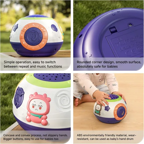 Miniatura 4 de TUMAMA - Juguete de regalo para recién nacido, proyector de estrellas de luz nocturna para bebés, máquina de sonido para dormir para bebés, juguetes