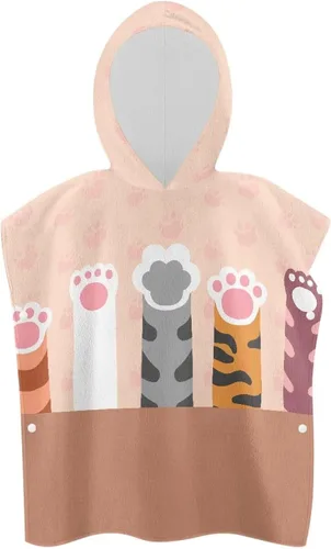 Miniatura 21 de Toalla suave con capucha para baño, piscina, playa, toalla de baño con capucha rosa de alpaca para niño y niña, decoración perfecta para baby shower