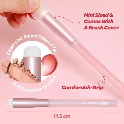 Miniatura 3 de I'M MEME Herramienta de maquillaje – Brocha para difuminar labios Con tapa, reutilizable, aplicador de técnicas de mezcla multiusos