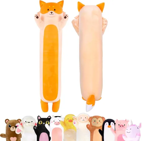 Miniatura 11 de Almohada de cuerpo de cordero de peluche Cuddle Paws para niños Almohada larga de peluche para abrazar Juguete suave para abrazar Regalo