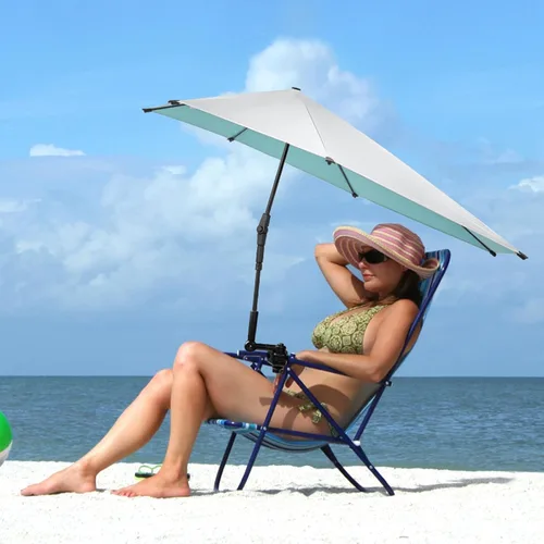 Miniatura 7 de G4Free Sombrilla ajustable UPF 50+ XL con abrazadera universal, protección UV, sombrilla para silla de playa, cochecito, silla de ruedas, carrito