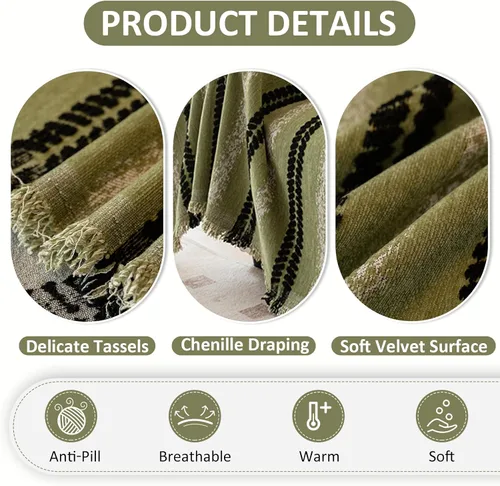 Miniatura 120 de VClife Fundas de sofá bohemio de felpilla para sofá seccional, fundas de sofá suaves y antideslizantes para sofá de 2 cojines, protector de muebles
