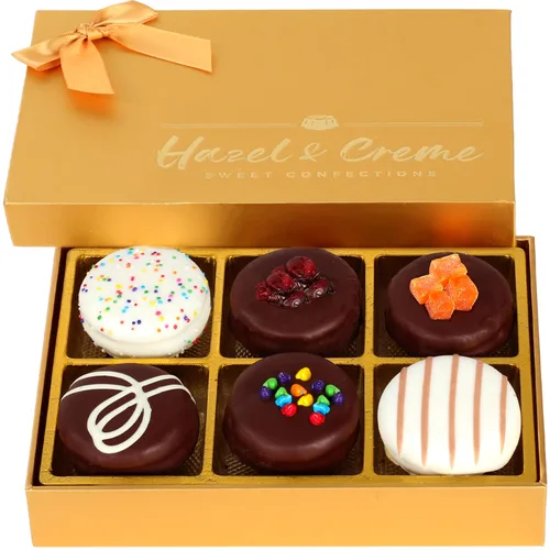 Cesta de regalo de galletas – Caja de regalo de galletas gourmet de chocolate oscuro – Regalo para el día de San Valentín y cumpleaños – Apreciación