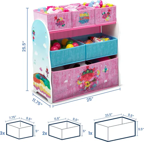 Miniatura 13 de Delta Children Escritorio con silla con contenedor de almacenamiento + diseño y almacenamiento de 6 contenedores organizador de almacenamiento