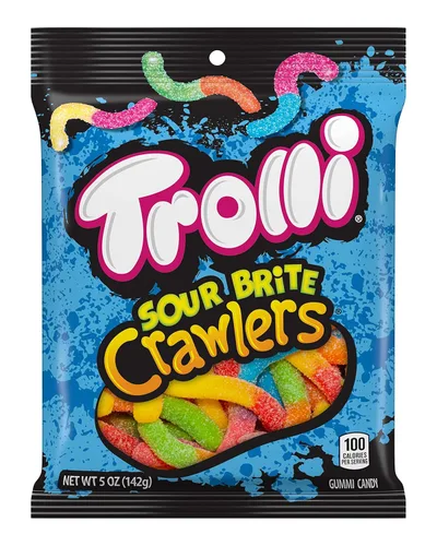 Miniatura 16 de Trolli - Sour Brite Crawlers, sabor Very Berry, 5 onzas.