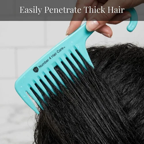 Miniatura 7 de Peine desenredante para cabello, cepillo de cabello para cabello húmedo y seco, peine de dientes anchos 2 en 1 para damas, hombres y niños