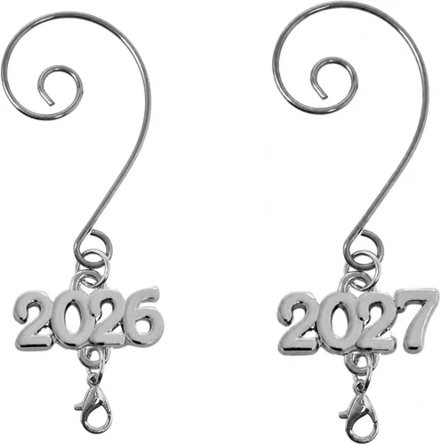 Miniatura 5 de Adorno de fotos de Navidad de graduación – Dijes fechados para 2026 y 2027 – Diseño de sombrero de graduación – Felicitaciones – Estudiantes