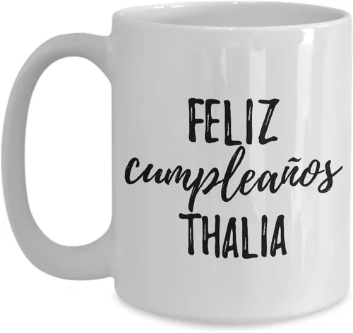 Miniatura 9 de Feliz Cumpleanos Thalia Mug Spanish Happy Birthday Personalized Name Gift Coffee Tea Cup 11 oz