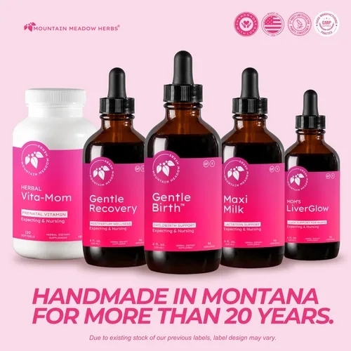 Miniatura 6 de Mountain Meadow Herbs Gentle Birth for Birth Prep / Preparación del parto, extracto de hierbas líquido de acción rápida para apoyo al parto - 4oz
