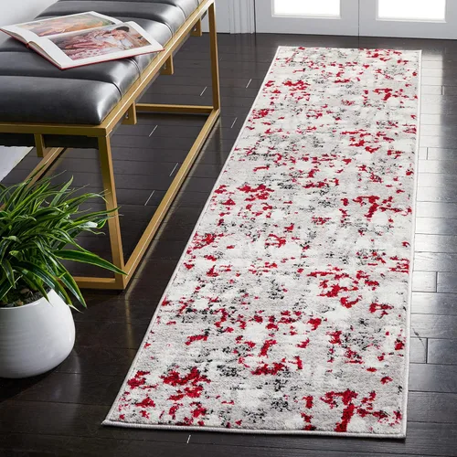 Miniatura 31 de SAFAVIEH Skyler Collection SKY193B - Alfombra moderna abstracta que no desprende pelusa, para sala de estar o dormitorio, 2 x 4 pies, gris/azul
