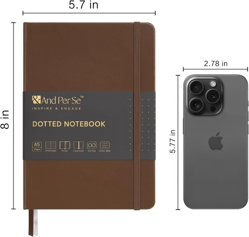 Miniatura 59 de &And Per Se - Cuaderno en blanco, 160 páginas, 5.7 x 8 pulgadas, cuaderno de rayas estrechas con papel grueso para escribir, cuaderno de tapa dura