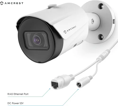 Miniatura 6 de Amcrest Sistema de cámara de seguridad de 5MP, 4K 8CH PoE NVR, (4) x 5 megapíxeles lente gran angular de 0.110 in resistente a la intemperie cámaras