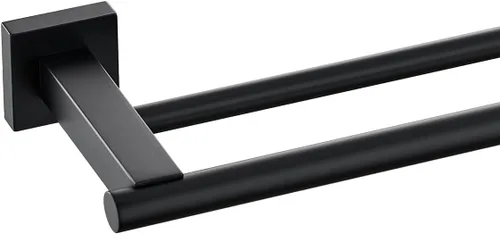 Miniatura 14 de Miyili Toallero doble de 24 pulgadas de acero inoxidable cepillado para toallas de baño, soporte de pared, A02N60B Acero cepillado