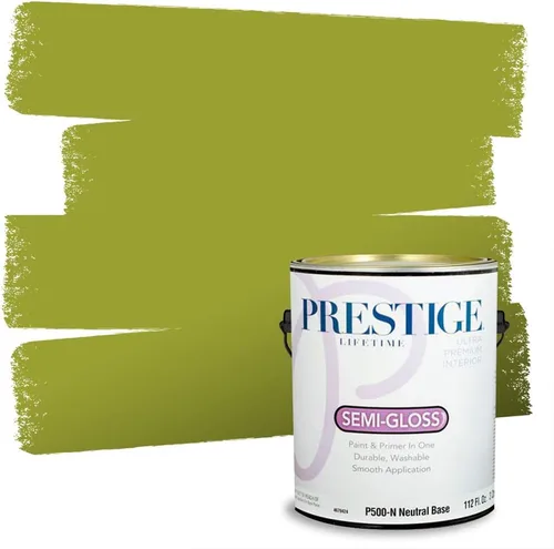 Miniatura 77 de PRESTIGE Pinturas Pintura interior e imprimación en uno, 1 galón, cáscara de huevo, aventura