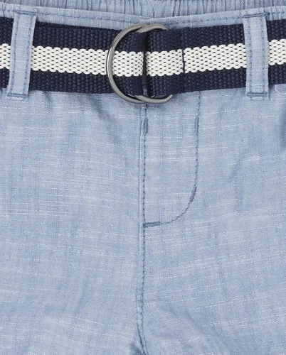 Miniatura 4 de The Children's Place Conjunto de 2 piezas con botones y pantalones cortos de manga corta para bebés niños y bebés, paquete de 2