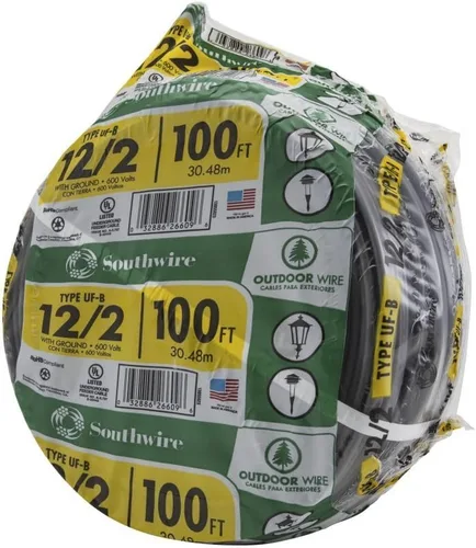 Miniatura 3 de Southwire Alambre para Exterior, 12/2WG UF Bobina de 30.5 m, Aprobado para Cableado de Entierro Directo, SW# 13055926