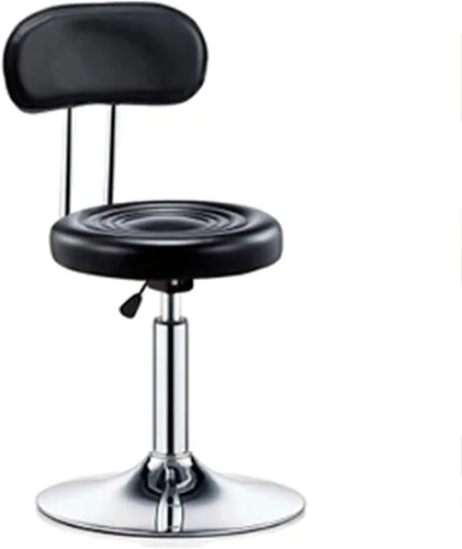 Miniatura 16 de Taburete de bar ajustable giratorio, chasis de acero grande, respaldo moderno para el hogar, taburete redondo de pierna alta, carga de 220.5 lbs