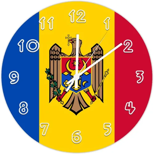 Miniatura 6 de Reloj de pared de República Dominicana – Reloj de pared con bandera de República Dominicana para dormitorio, sala de estar, hogar, oficina, escuela