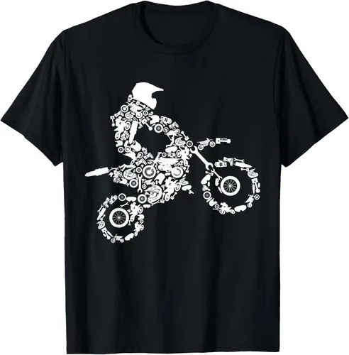 Camiseta de regalo para niños Dirt Bike Rider Motocross Enduro Dirt Biking, Negro -